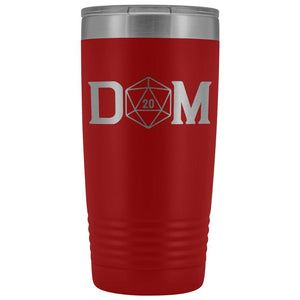 Dungeon Master DM Crit D20 20oz Vacuum Tumbler - Red - Tumblers