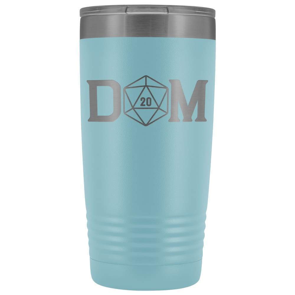 Dungeon Master DM Crit D20 20oz Vacuum Tumbler - Light Blue - Tumblers