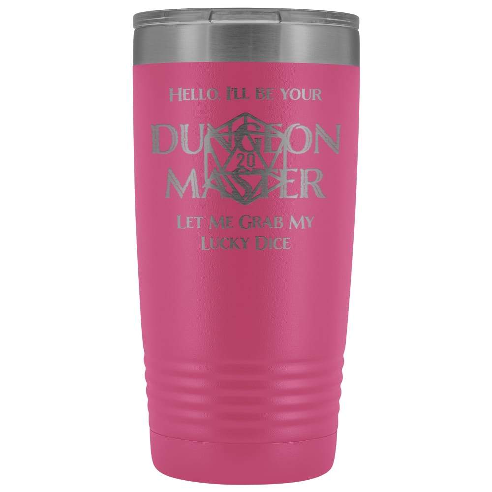 Dungeon Master DM Lucky 20oz Vacuum Tumbler - Pink - Tumblers