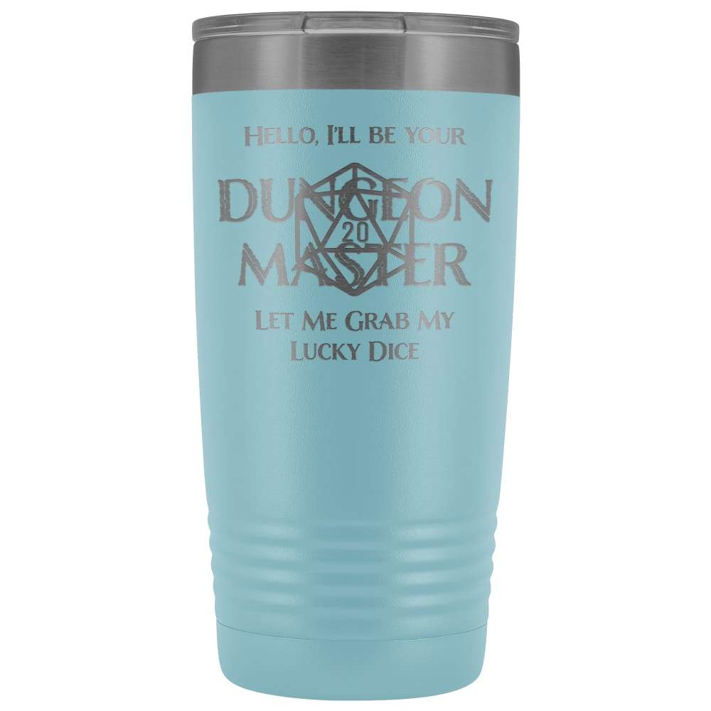 Dungeon Master DM Lucky 20oz Vacuum Tumbler - Light Blue - Tumblers