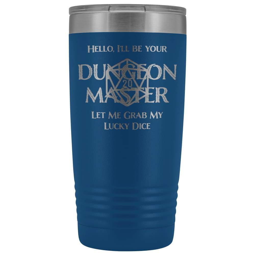 Dungeon Master DM Lucky 20oz Vacuum Tumbler - Blue - Tumblers
