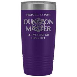 Dungeon Master DM Lucky 20oz Vacuum Tumbler - Purple - Tumblers