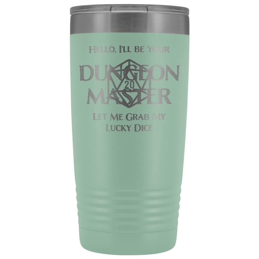 Dungeon Master DM Lucky 20oz Vacuum Tumbler - Teal - Tumblers
