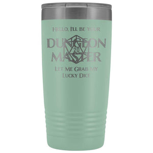 Dungeon Master DM Lucky 20oz Vacuum Tumbler - Teal - Tumblers