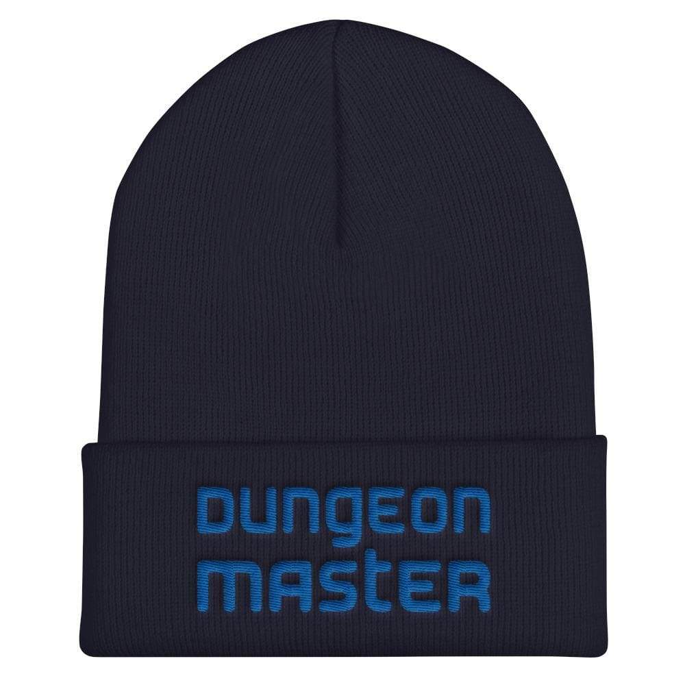 Dungeon Master DM Modern Blue Cuffed Beanie / Tuque - Navy