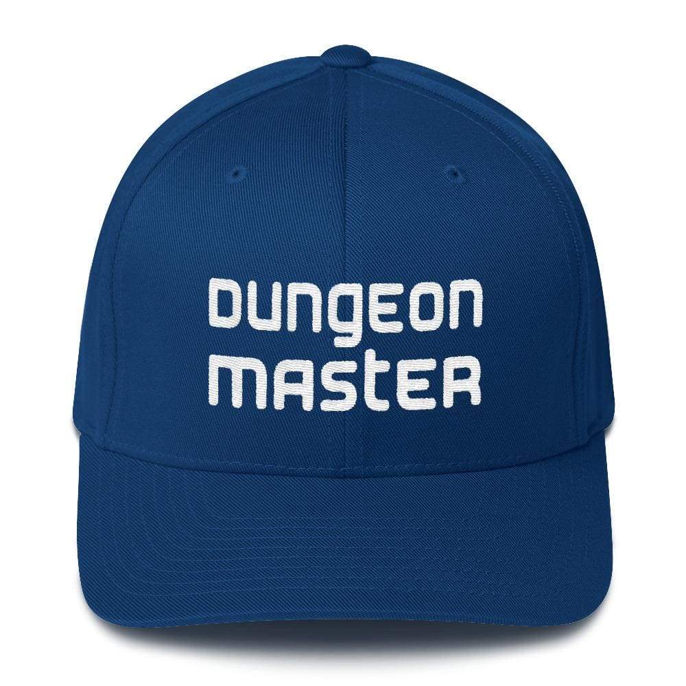 Dungeon Master DM Modern Structured Twill Flexfit Cap - Royal Blue / S/M