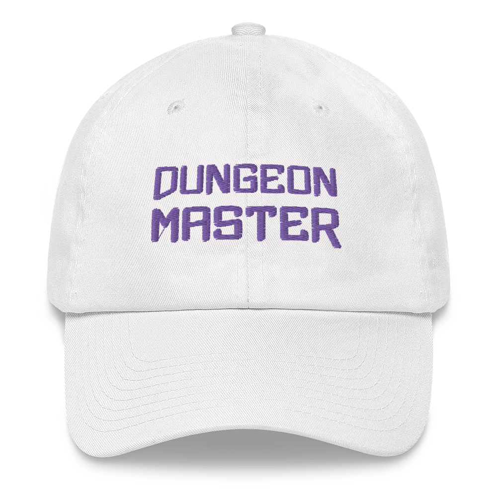 Dungeon Master DM Xtreme Classic Dad Cap - White