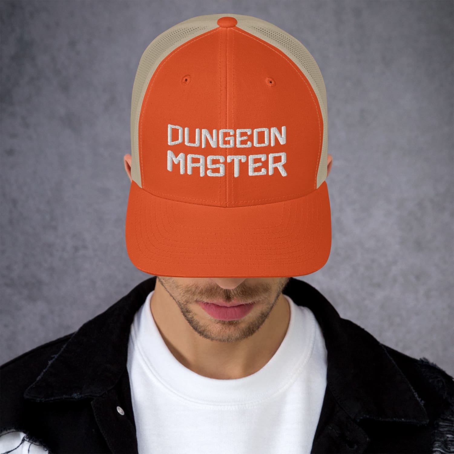 Dungeon Master Xtreme Retro Trucker Cap - Rustic Orange/ Khaki