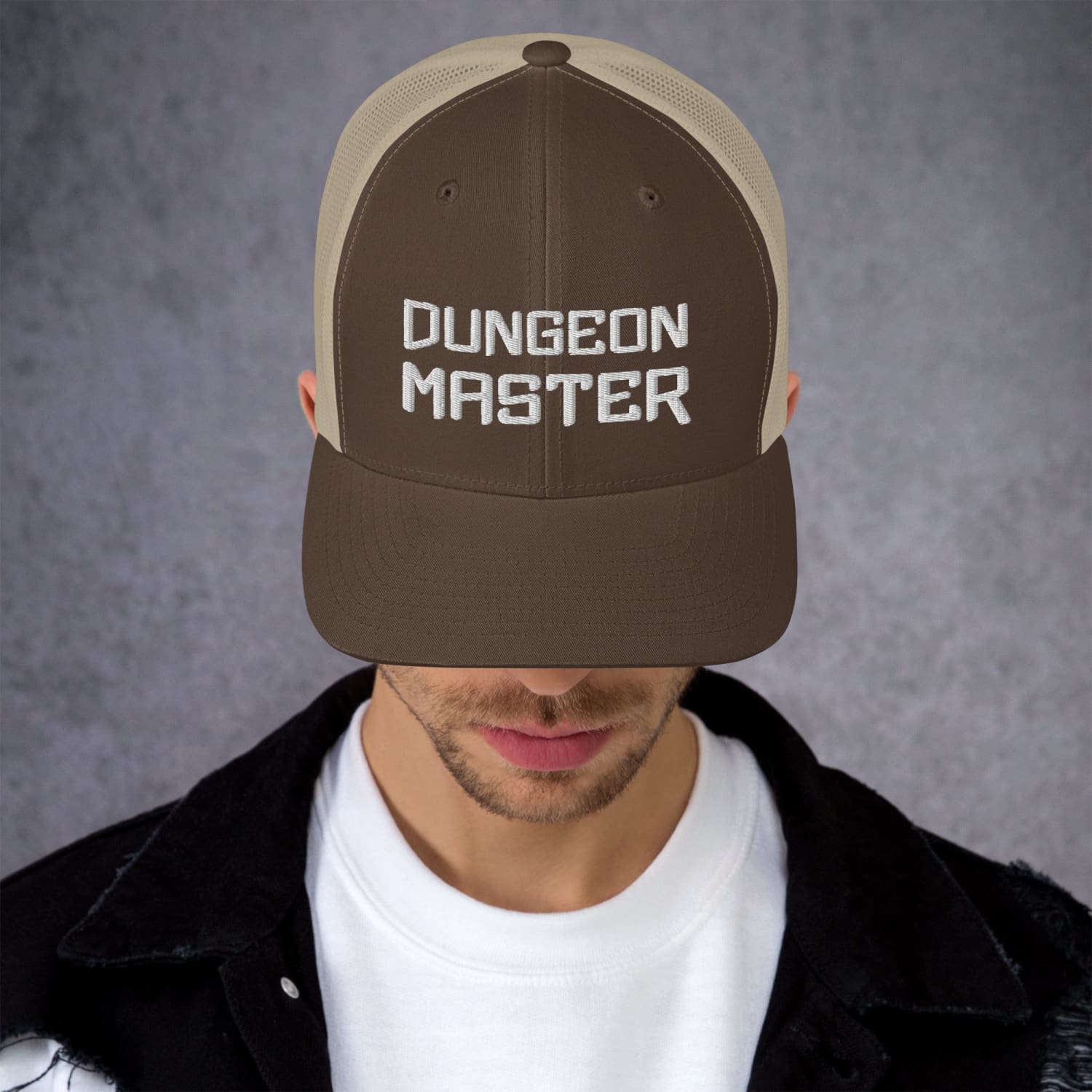 Dungeon Master Xtreme Retro Trucker Cap - Brown/ Khaki