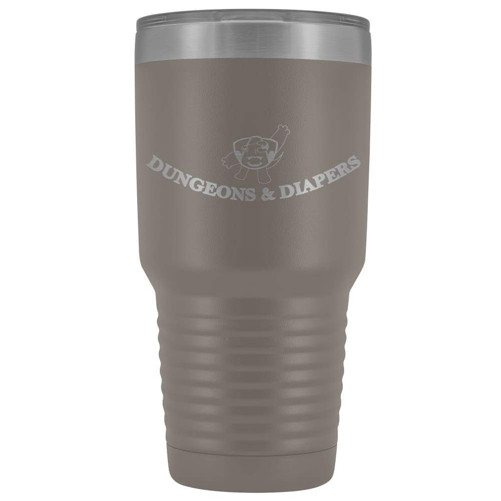 Dungeons & Diapers Logo 30oz Vacuum Tumbler - Pewter - Tumblers