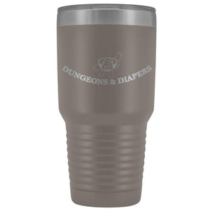 Dungeons & Diapers Logo 30oz Vacuum Tumbler - Pewter - Tumblers