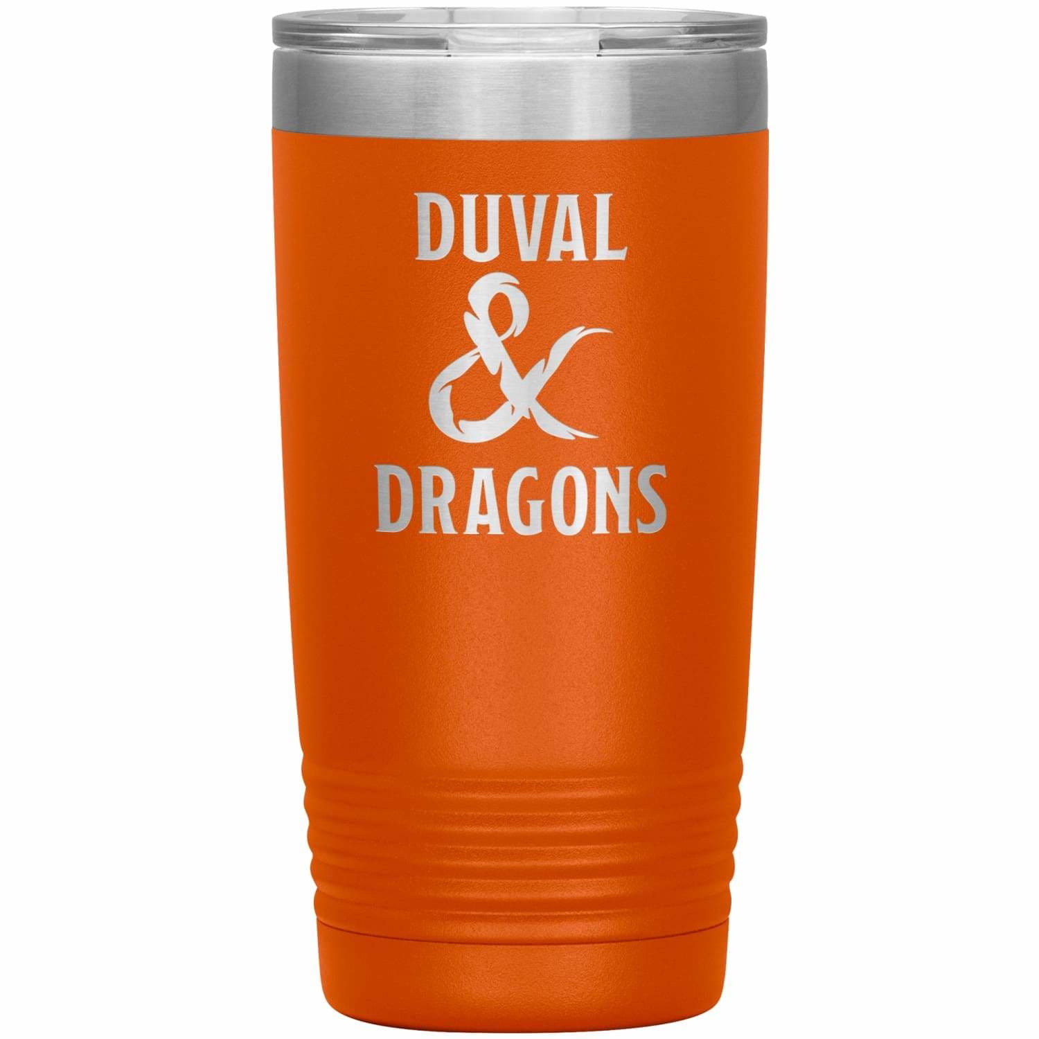 Duval & Dragons Logo 20oz Vacuum Tumbler - Orange - Tumblers