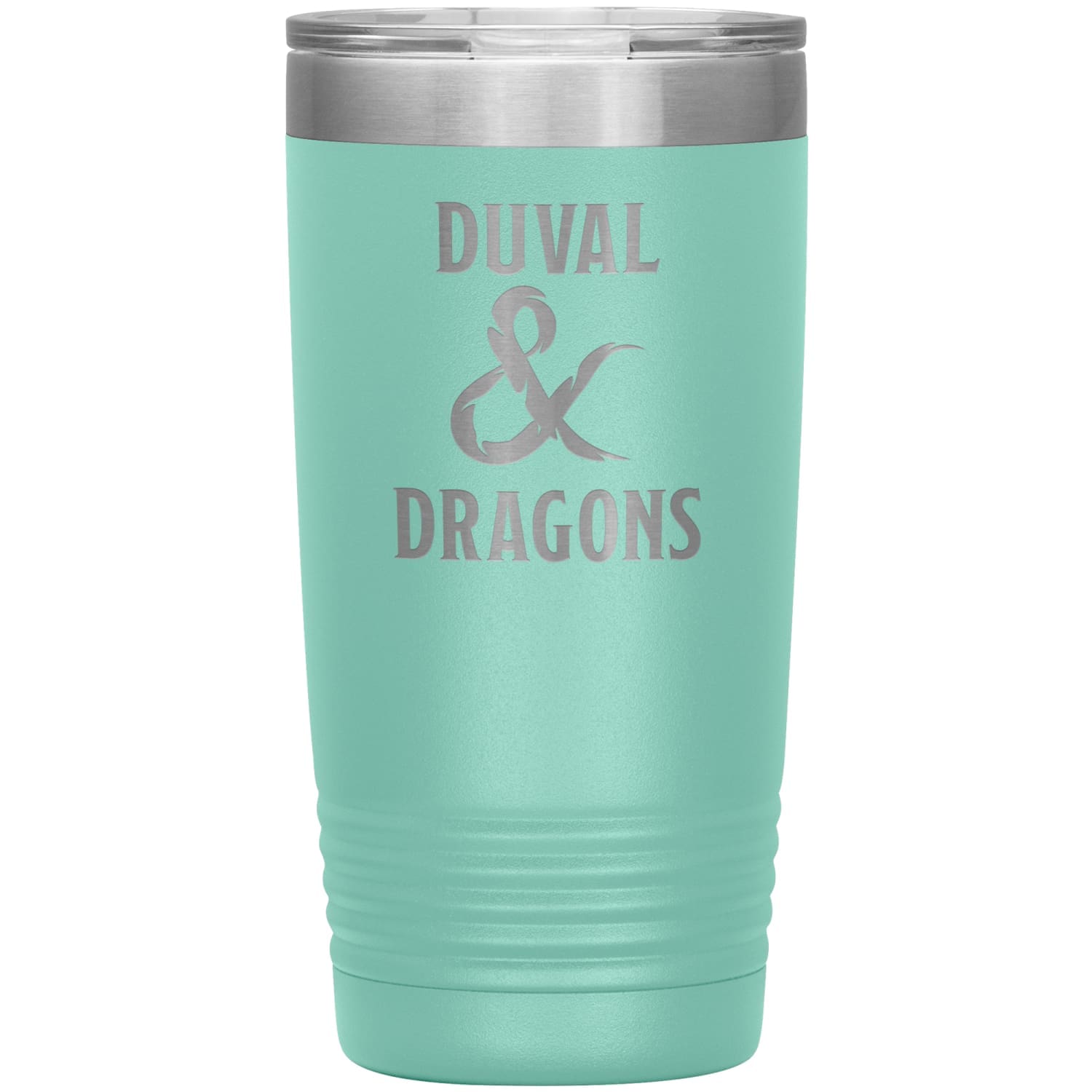 Duval & Dragons Logo 20oz Vacuum Tumbler - Teal - Tumblers