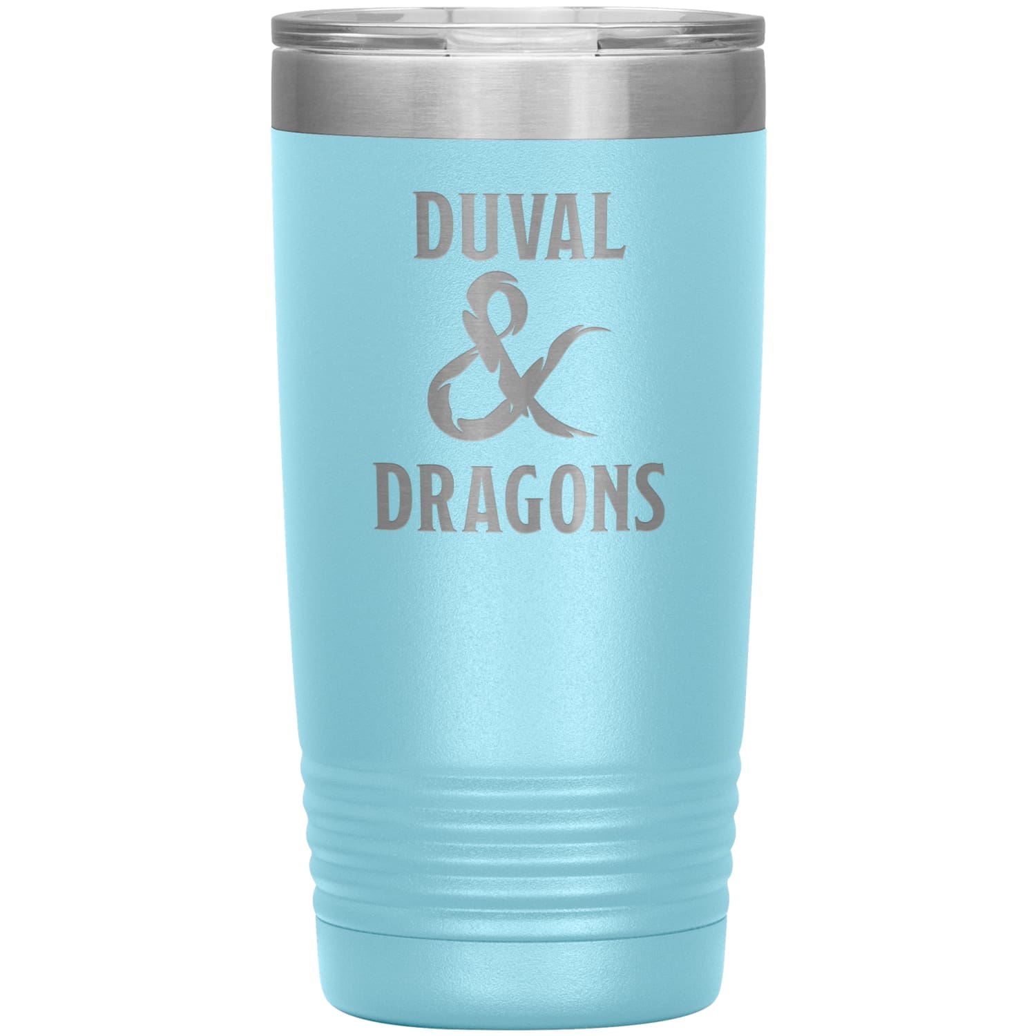 Duval & Dragons Logo 20oz Vacuum Tumbler - Light Blue - Tumblers