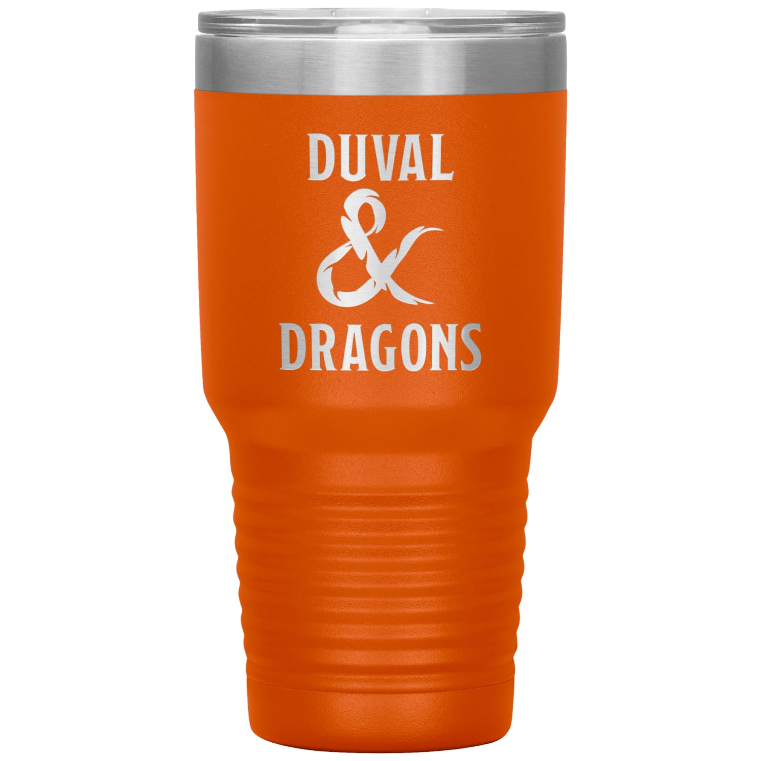 Duval & Dragons Logo 30oz Vacuum Tumbler - Orange - Tumblers