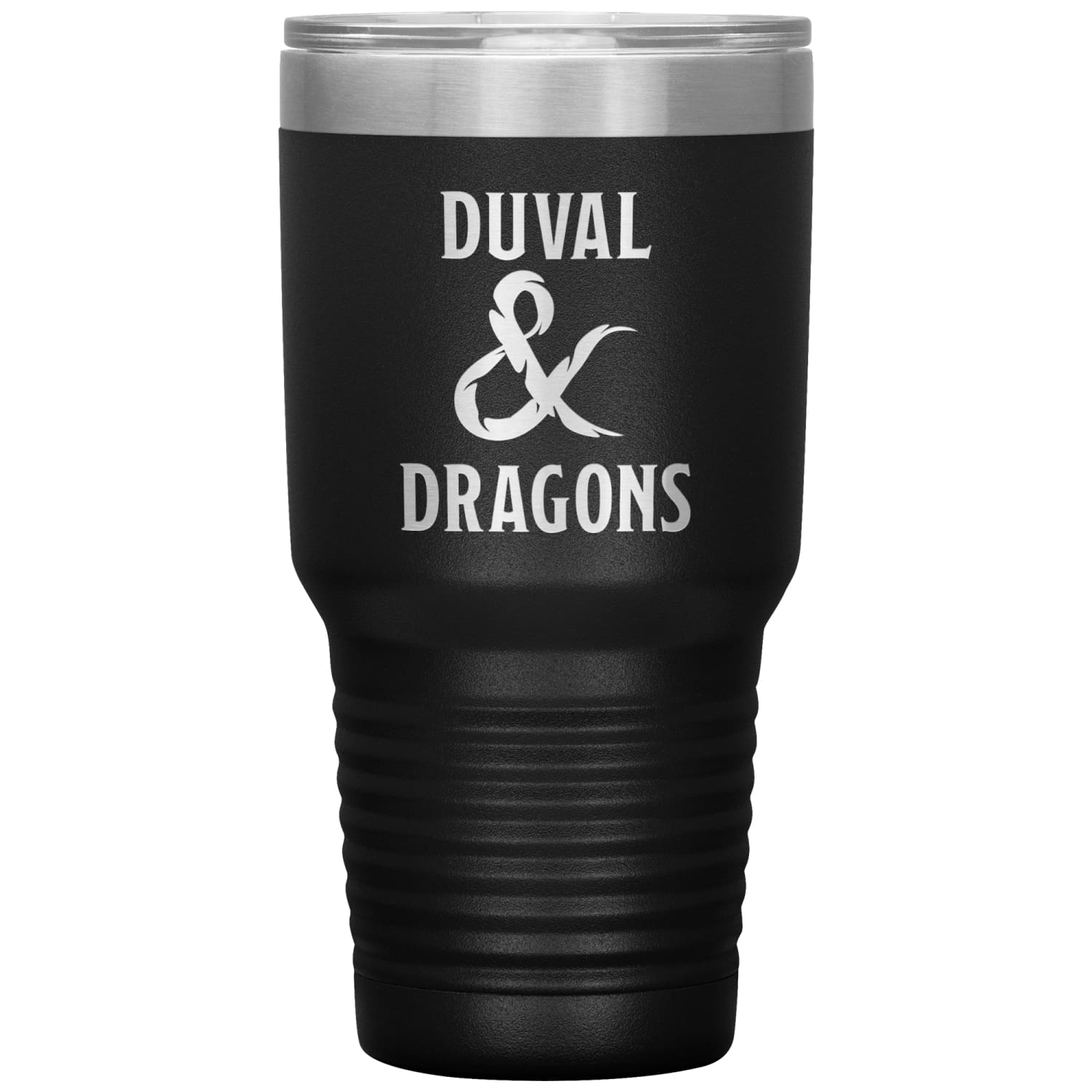 Duval & Dragons Logo 30oz Vacuum Tumbler - Black - Tumblers