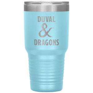 Duval & Dragons Logo 30oz Vacuum Tumbler - Light Blue - Tumblers