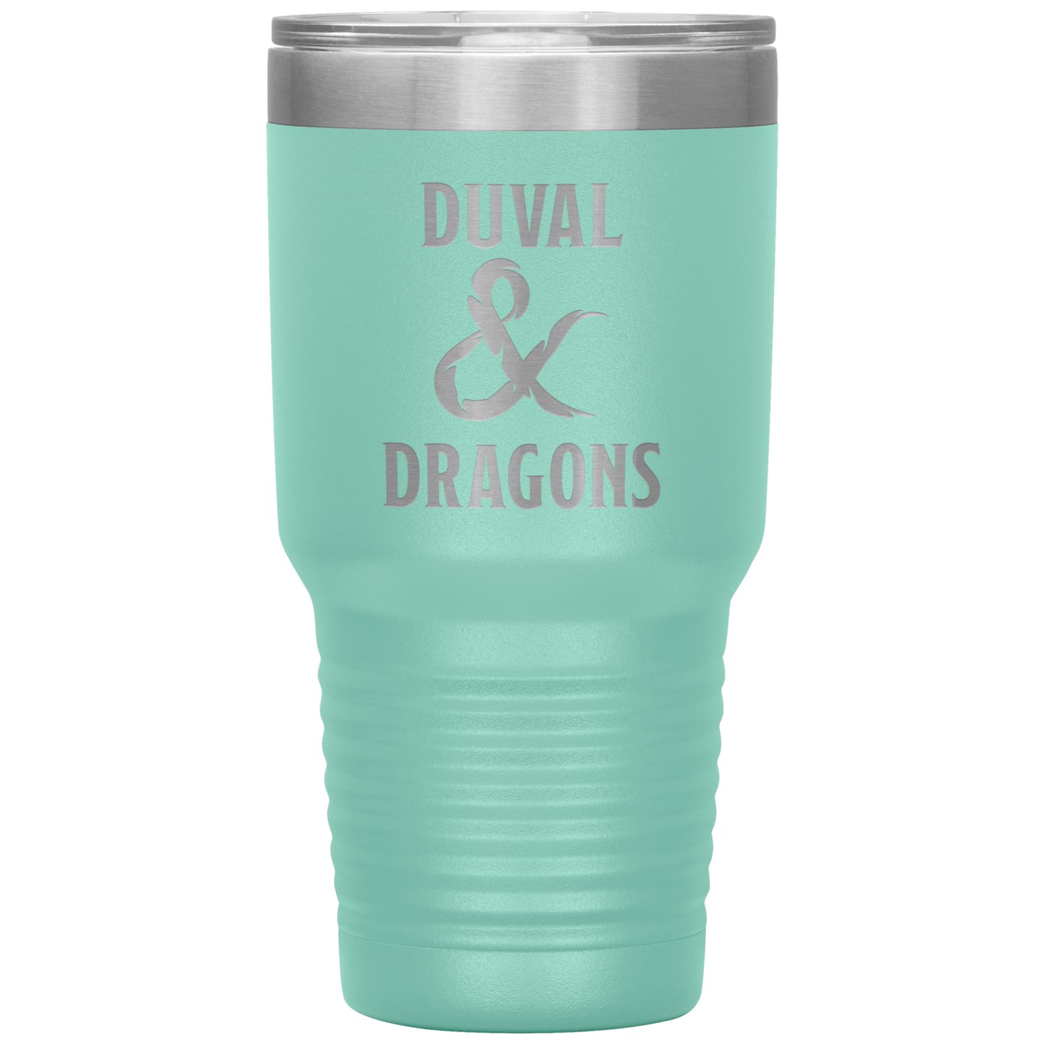 Duval & Dragons Logo 30oz Vacuum Tumbler - Teal - Tumblers