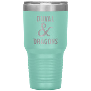 Duval & Dragons Logo 30oz Vacuum Tumbler - Teal - Tumblers