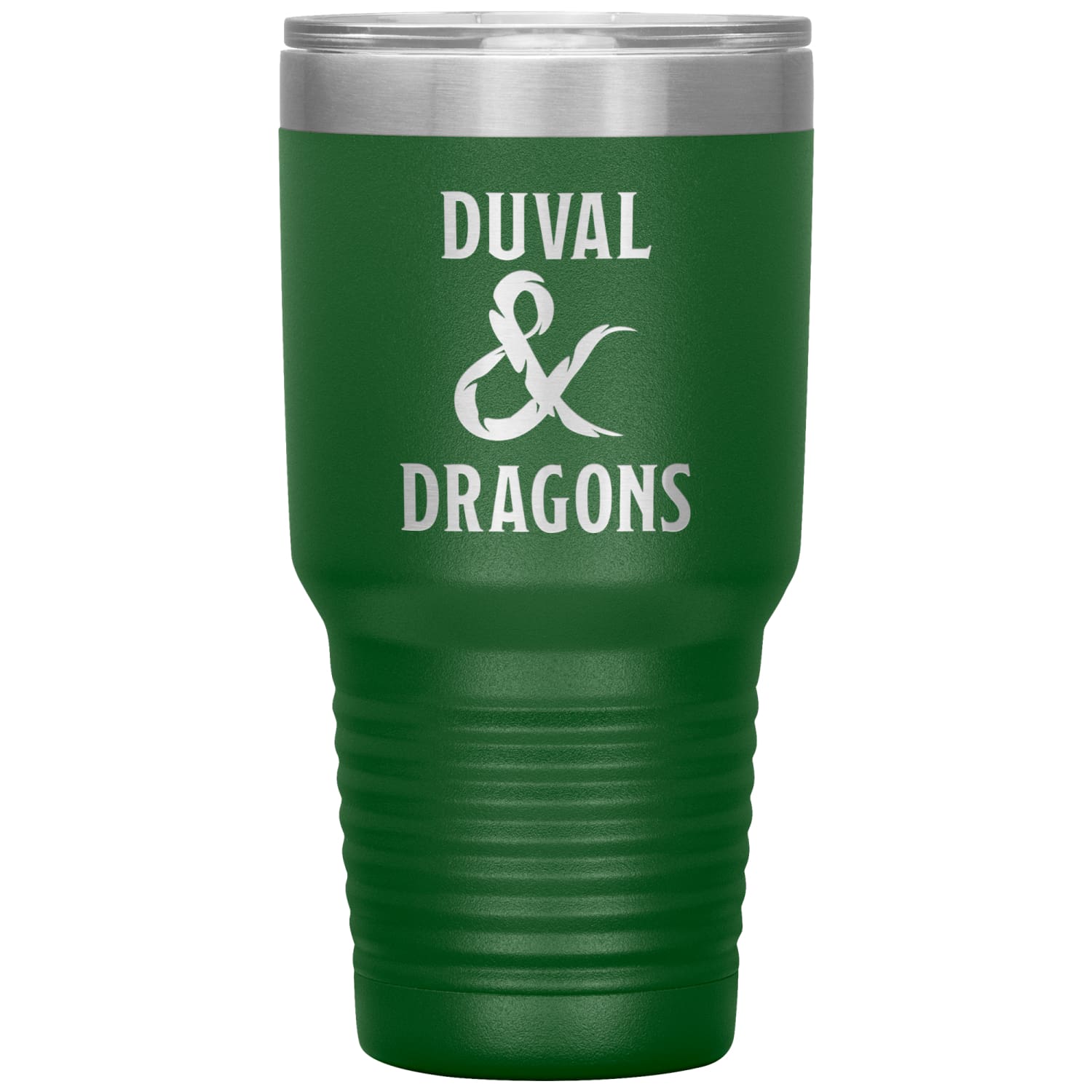 Duval & Dragons Logo 30oz Vacuum Tumbler - Green - Tumblers