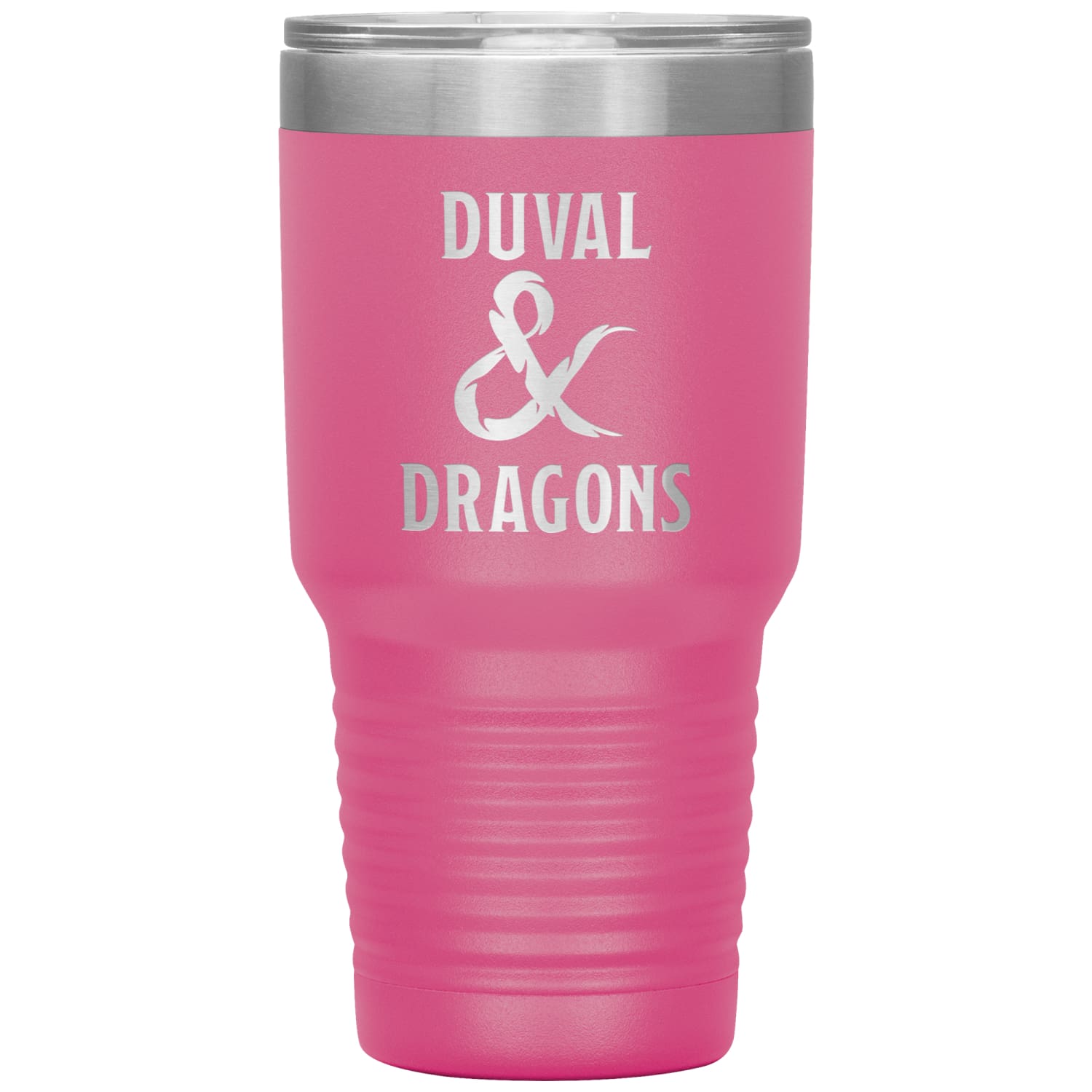 Duval & Dragons Logo 30oz Vacuum Tumbler - Pink - Tumblers