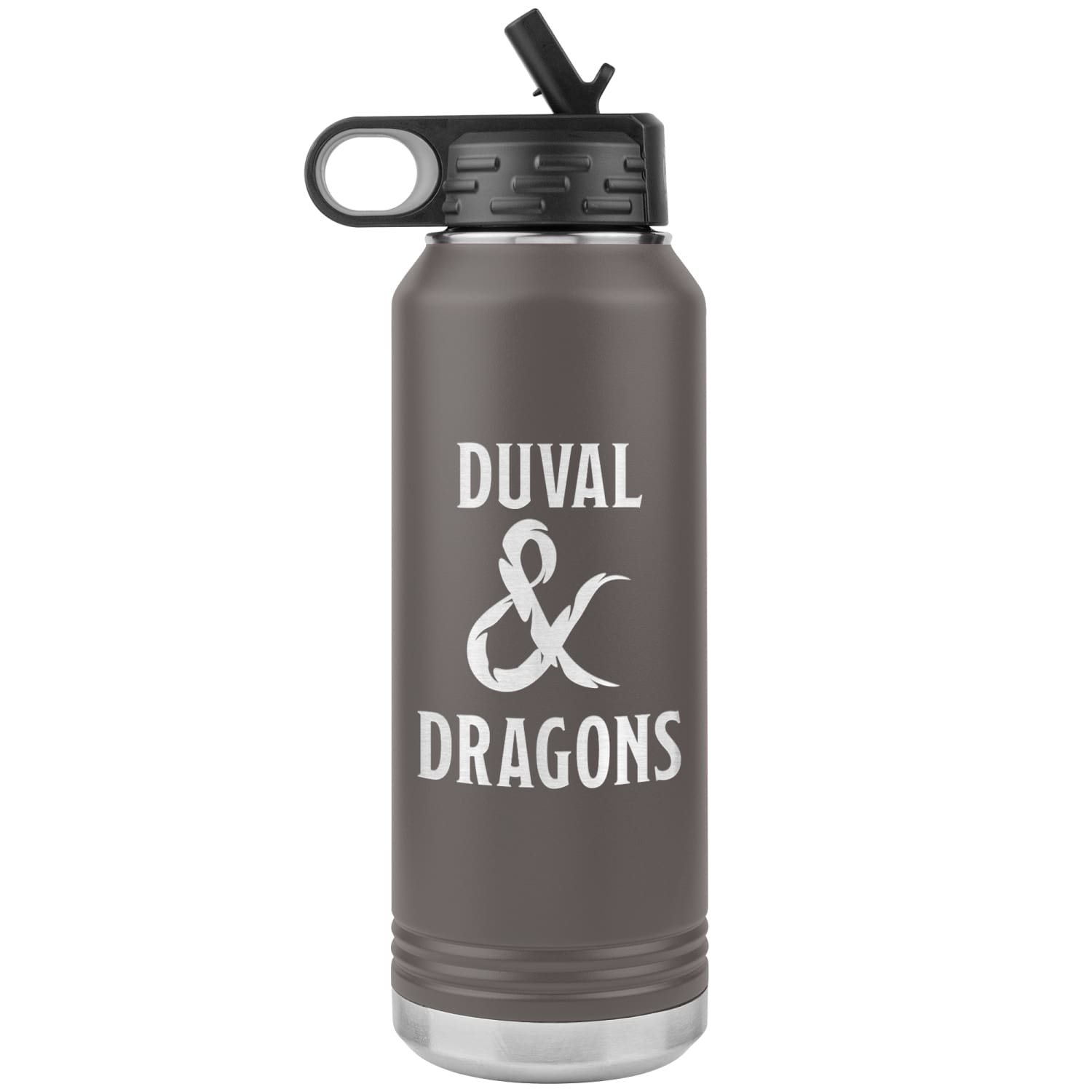Duval & Dragons Logo 32oz Water Bottle Tumbler - Pewter - Tumblers