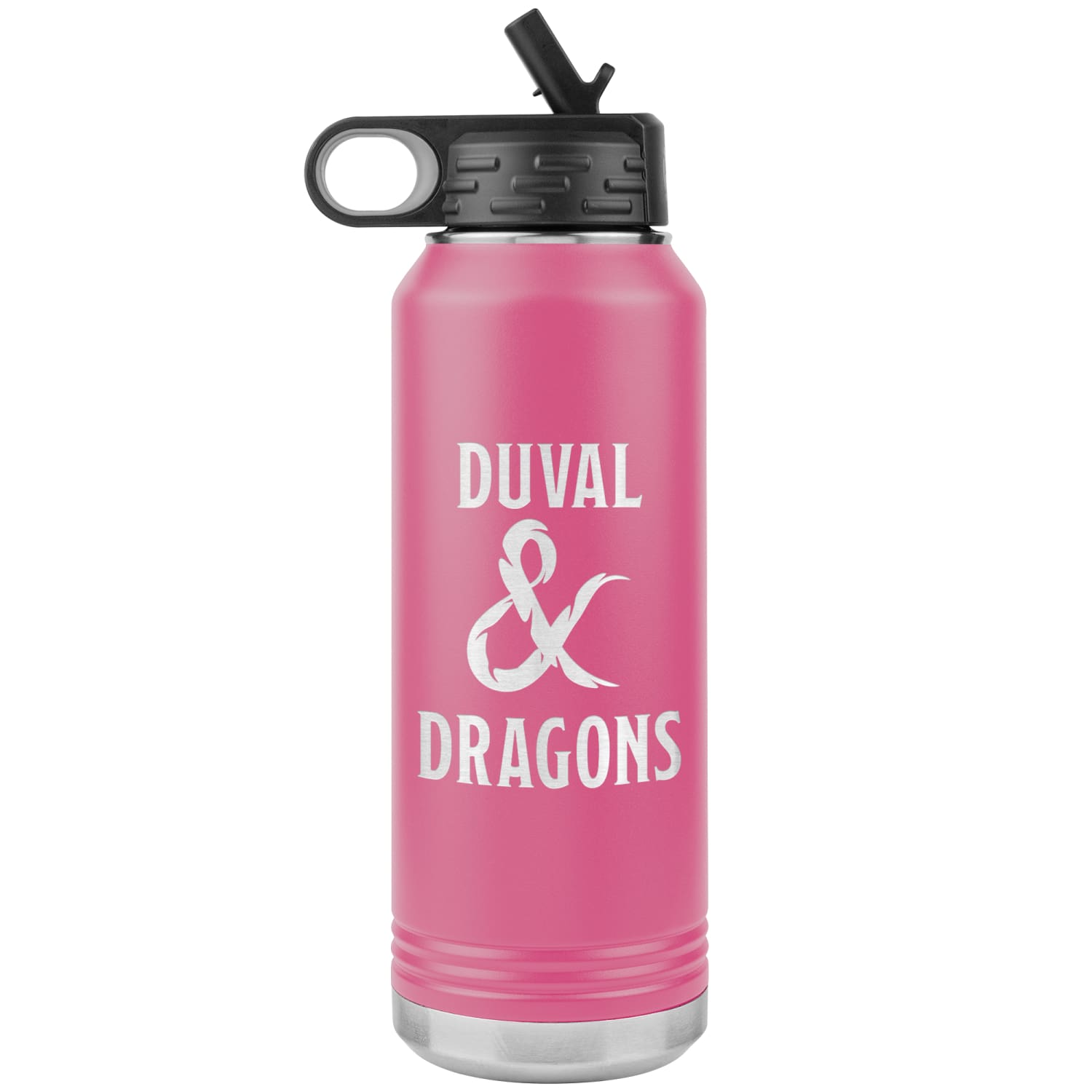 Duval & Dragons Logo 32oz Water Bottle Tumbler - Pink - Tumblers