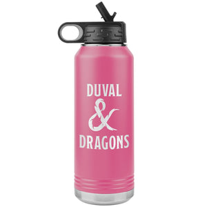 Duval & Dragons Logo 32oz Water Bottle Tumbler - Pink - Tumblers
