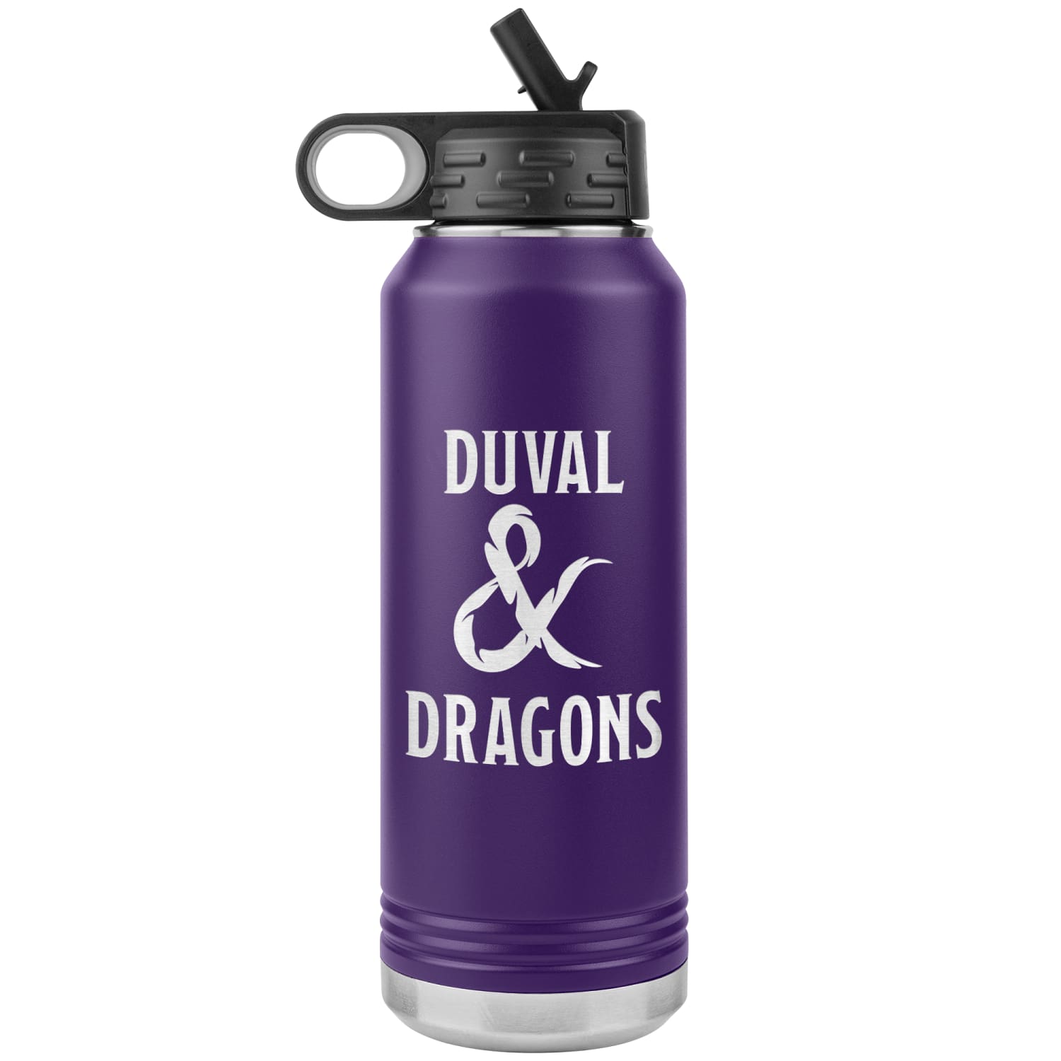 Duval & Dragons Logo 32oz Water Bottle Tumbler - Purple - Tumblers