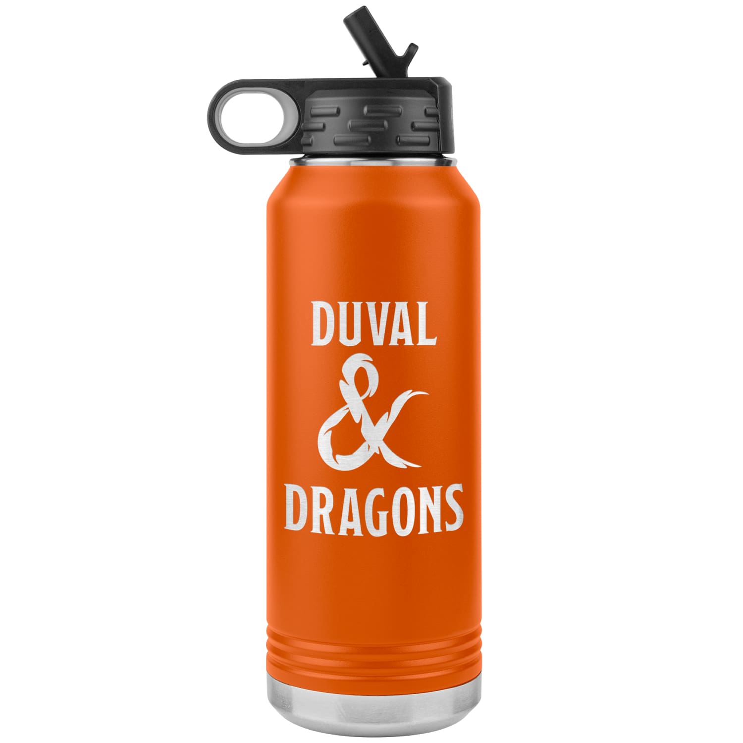 Duval & Dragons Logo 32oz Water Bottle Tumbler - Orange - Tumblers