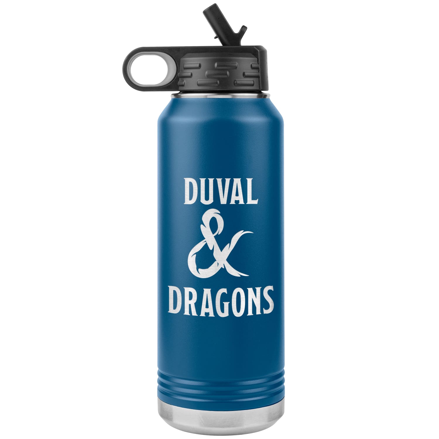 Duval & Dragons Logo 32oz Water Bottle Tumbler - Blue - Tumblers