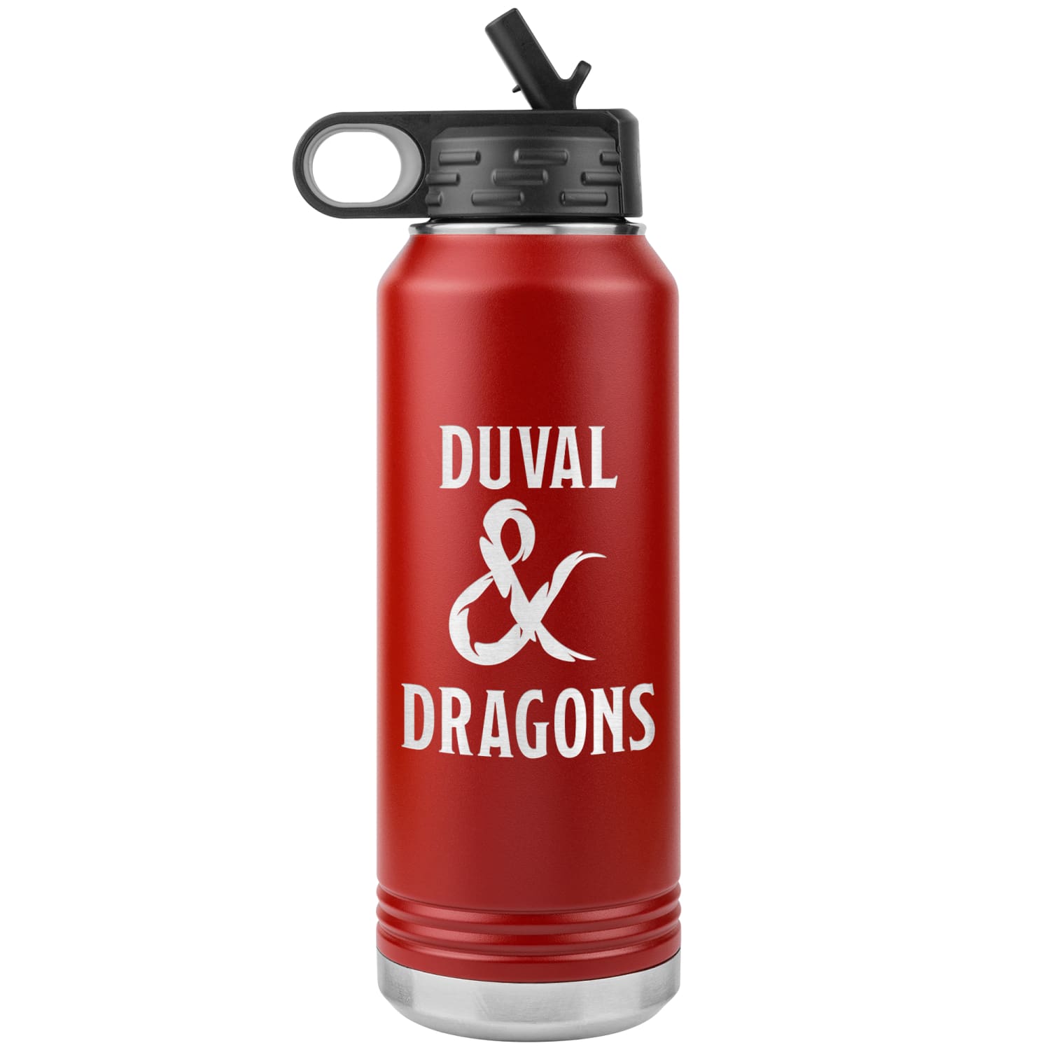 Duval & Dragons Logo 32oz Water Bottle Tumbler - Red - Tumblers