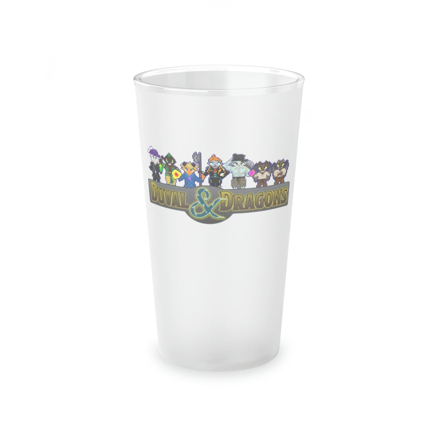 Duval & Dragons Pixel 2023 16oz Frosted Pint Glass - 16oz / Frosted - Mug