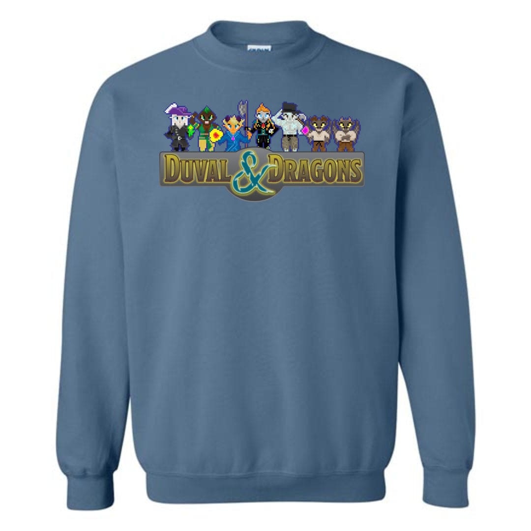 Duval & Dragons Pixel 2023 Unisex Crewneck Sweatshirt - Indigo Blue / S