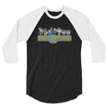 Duval & Dragons Pixel 2023 Unisex Premium 3/4 Sleeve Raglan - Black/White / XS