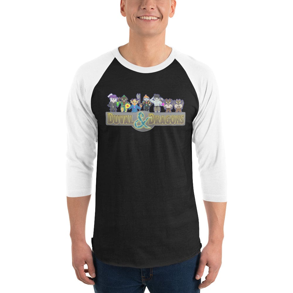 Duval & Dragons Pixel 2023 Unisex Premium 3/4 Sleeve Raglan