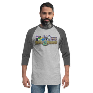 Duval & Dragons Pixel 2023 Unisex Premium 3/4 Sleeve Raglan