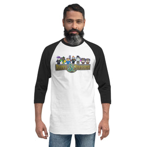 Duval & Dragons Pixel 2023 Unisex Premium 3/4 Sleeve Raglan