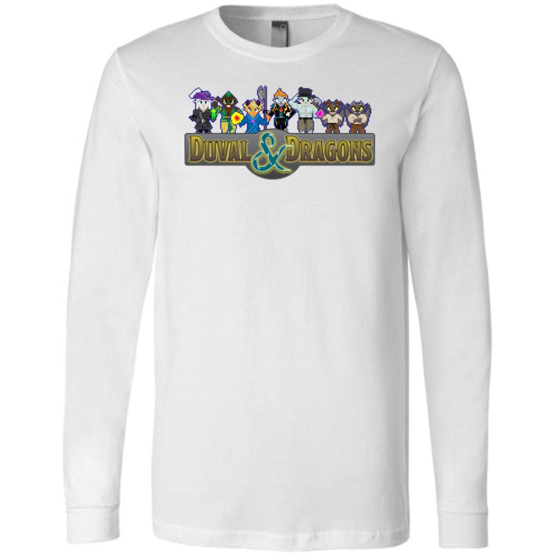 Duval & Dragons Pixel 2023 Unisex Premium Long Sleeve Tee - White / S