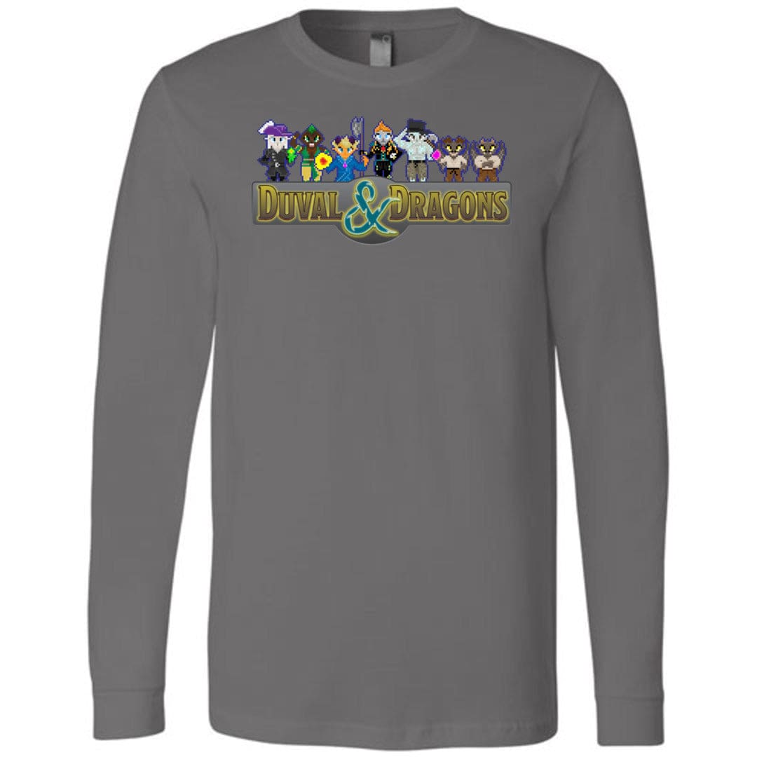 Duval & Dragons Pixel 2023 Unisex Premium Long Sleeve Tee - Asphalt / S