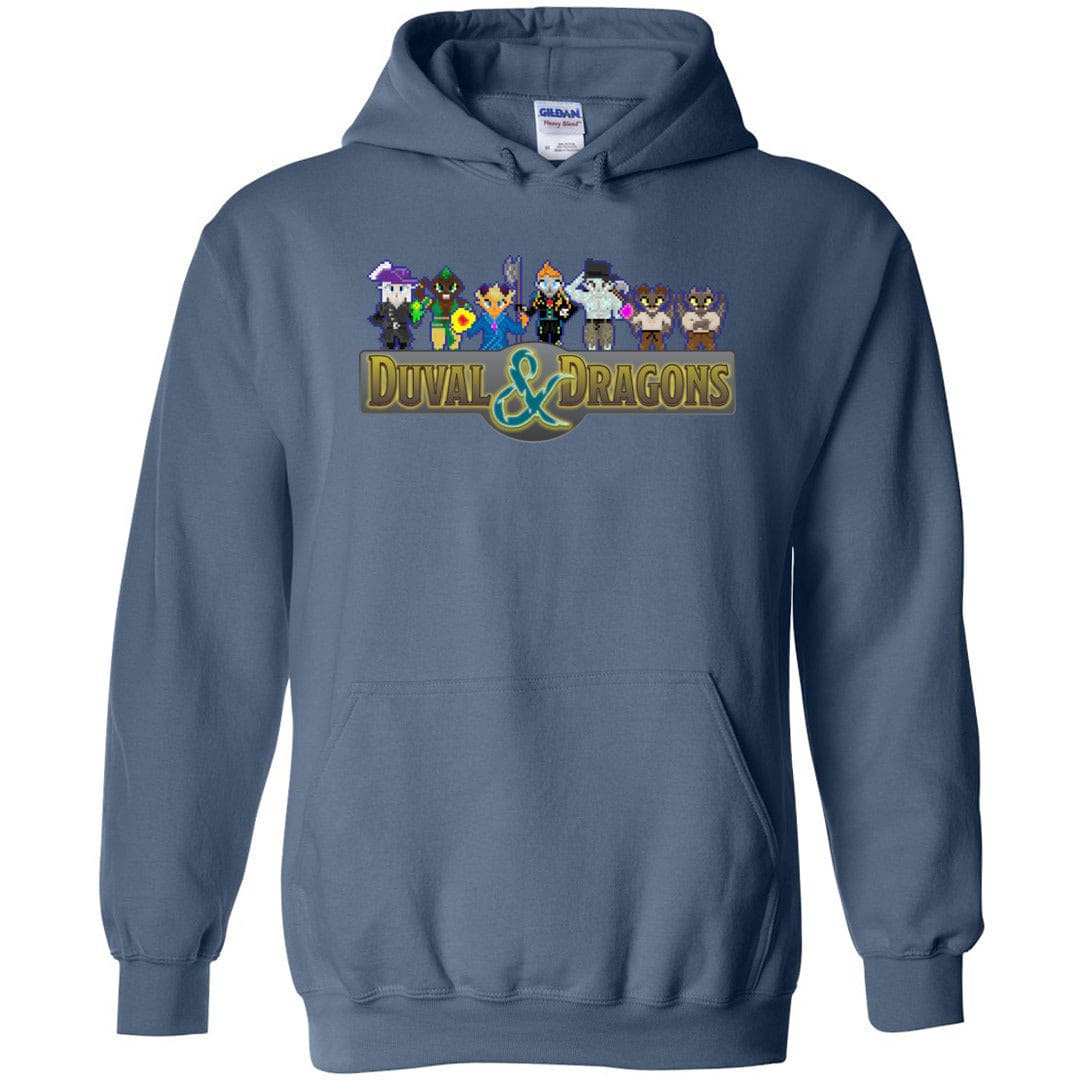 Duval & Dragons Pixel 2023 Unisex Pullover Hoodie - Indigo Blue / S