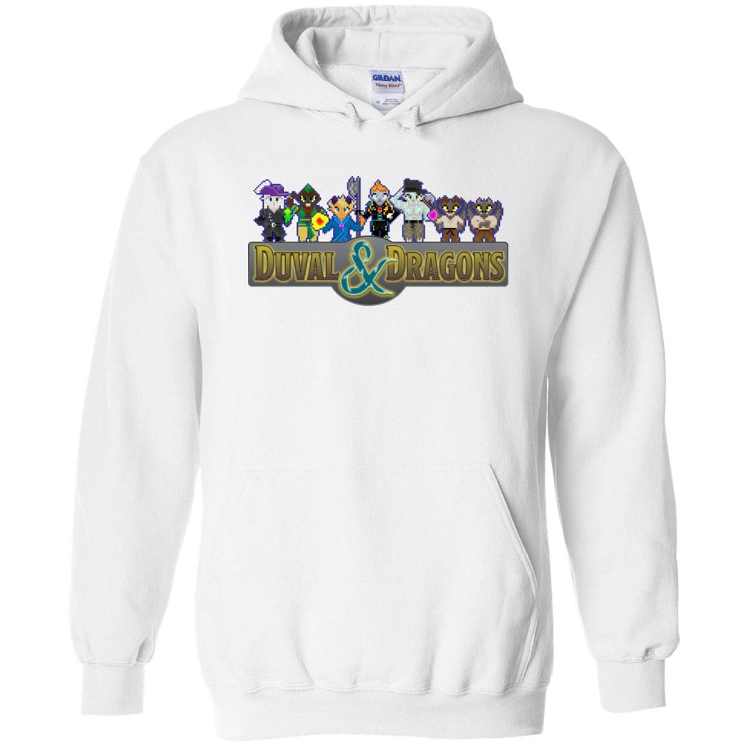 Duval & Dragons Pixel 2023 Unisex Pullover Hoodie - White / S