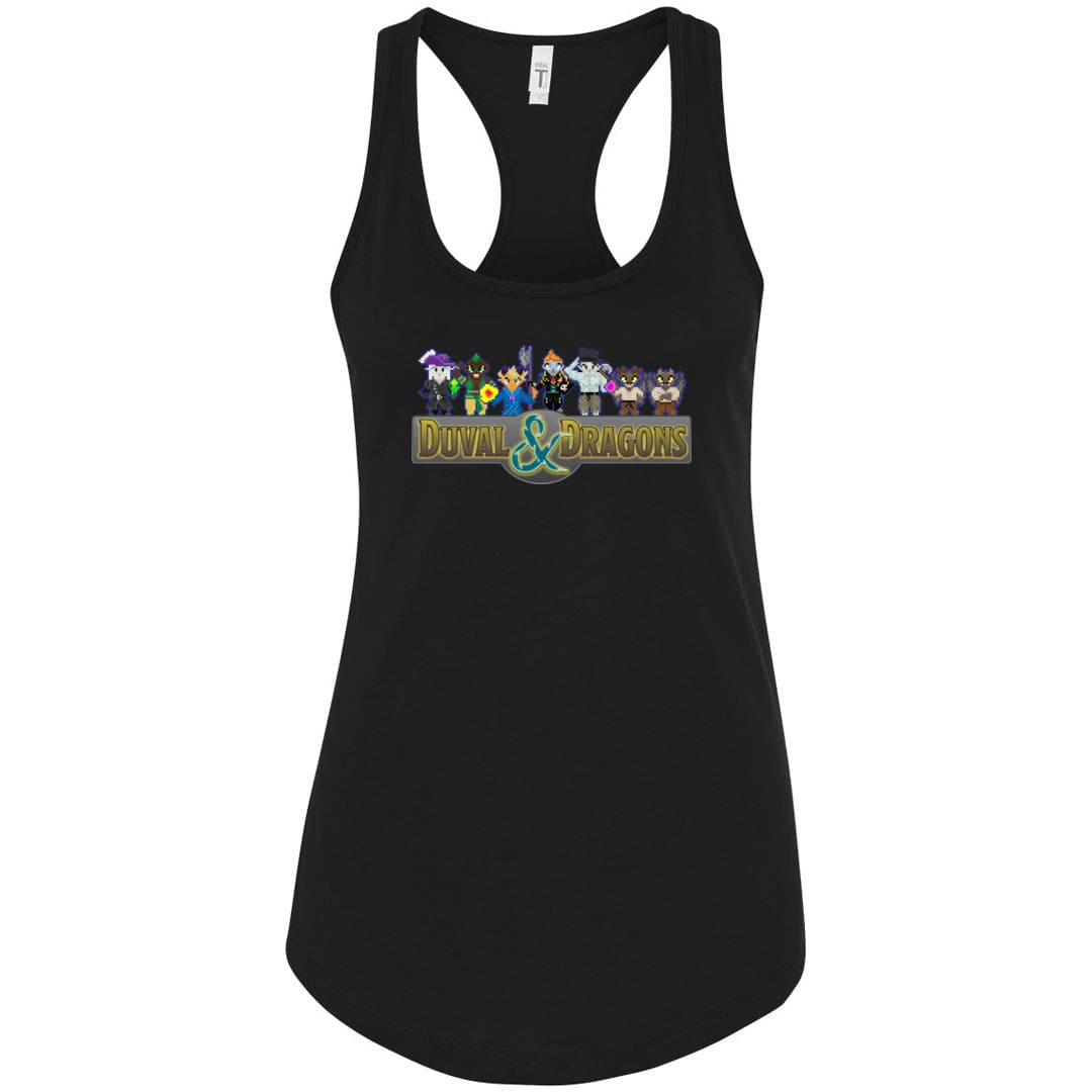 Duval & Dragons Pixel 2023 Womens Premium Racerback Tank - Black / XS