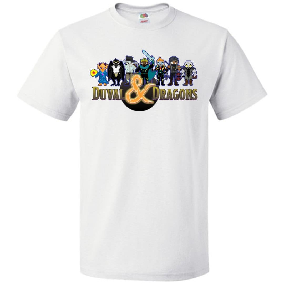 Duval & Dragons Pixel Art Logo Unisex Classic Tee - White / S
