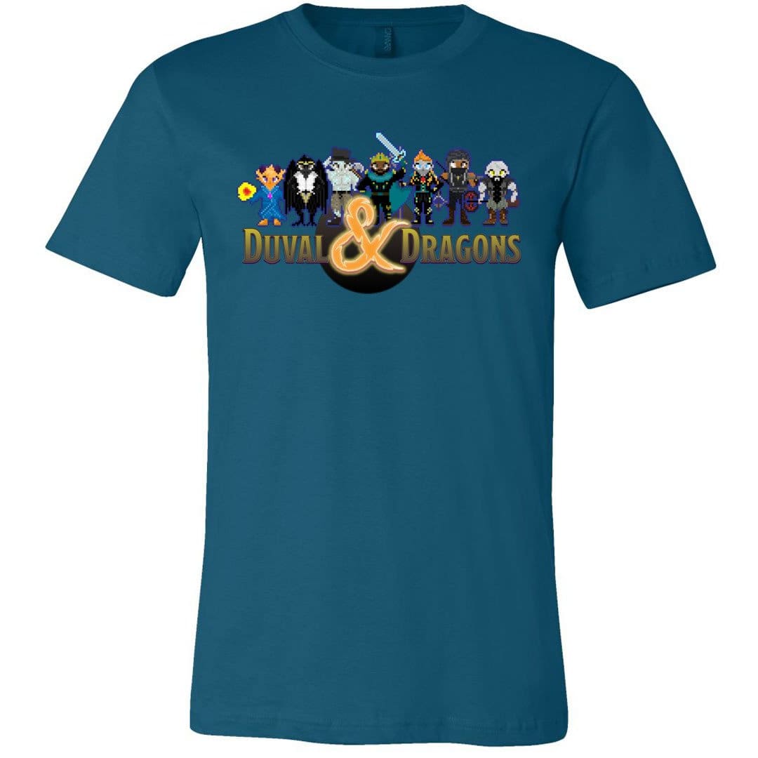 Duval & Dragons Pixel Art Logo Unisex Premium Tee - Deep Teal / XS