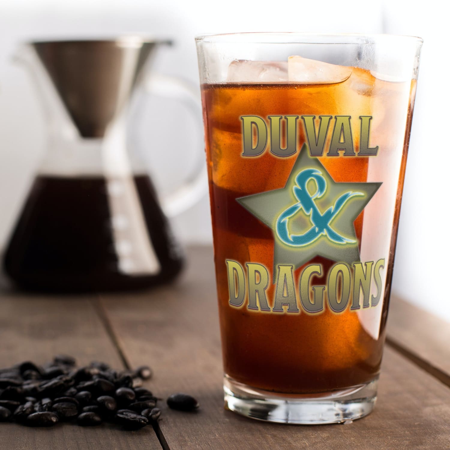 Duval & Dragons Superstar Logo 16oz Pint Glass - Drinkware