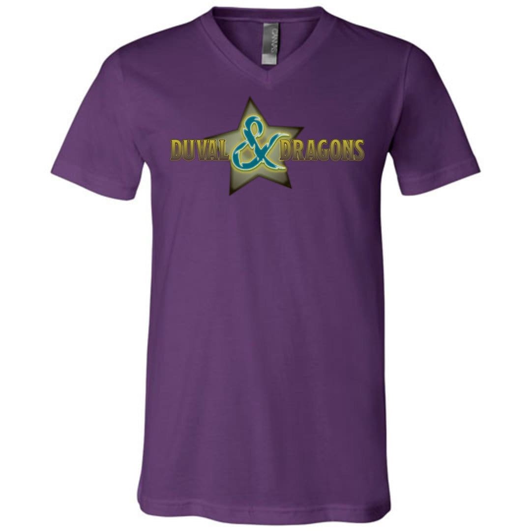 Duval & Dragons Superstar Logo Unisex Premium V-Neck Tee - Team Purple / S