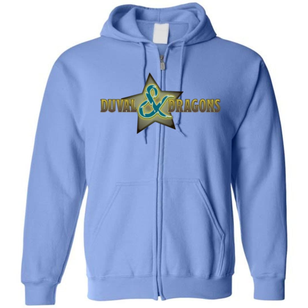 Duval & Dragons Superstar Logo Unisex Zip Hoodie - Carolina Blue / S