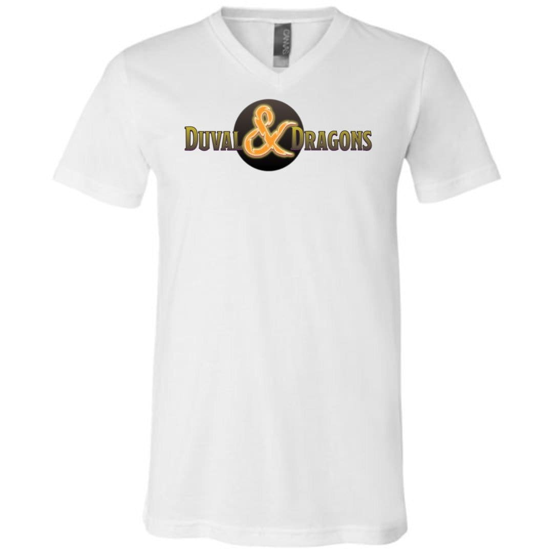 Duval & Dragons TS Unisex Premium V-Neck Tee - White / S