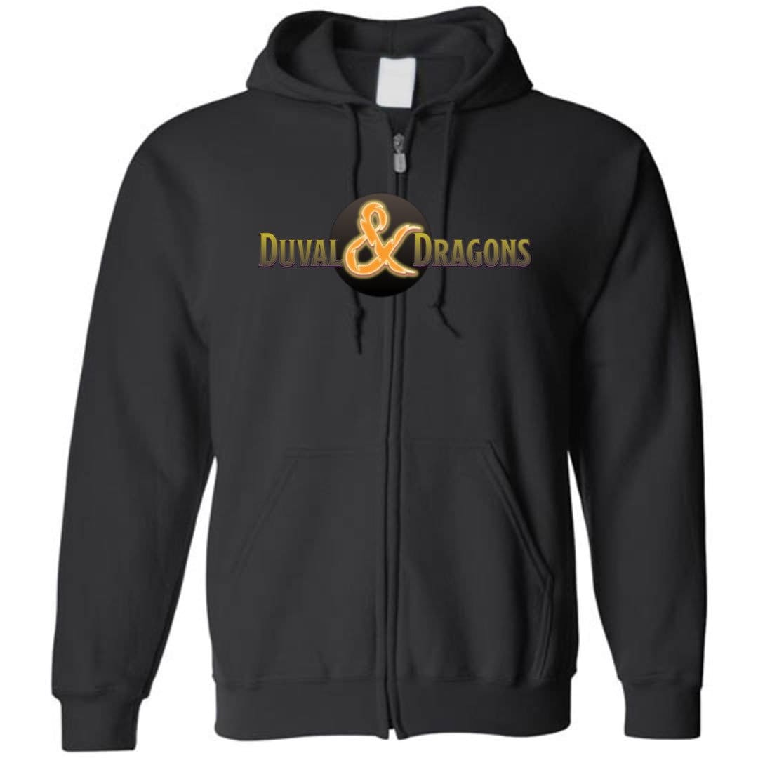 Duval & Dragons Unisex Zip Hoodie - Black / S
